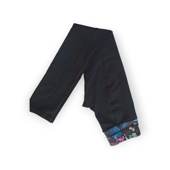 Lululemon womens straight legged leggings with floral waist band size 4 - Picture 7 of 7